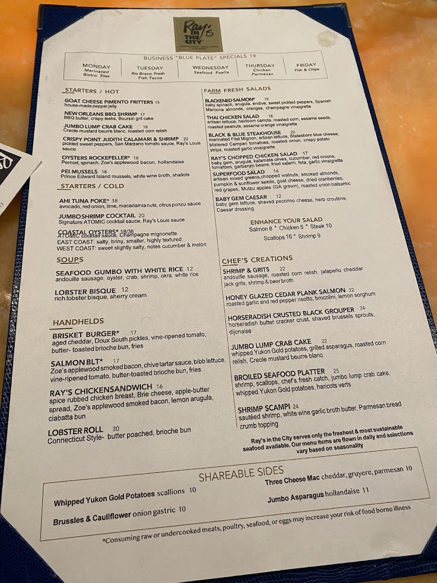Ray's In the City Menu - Image 6